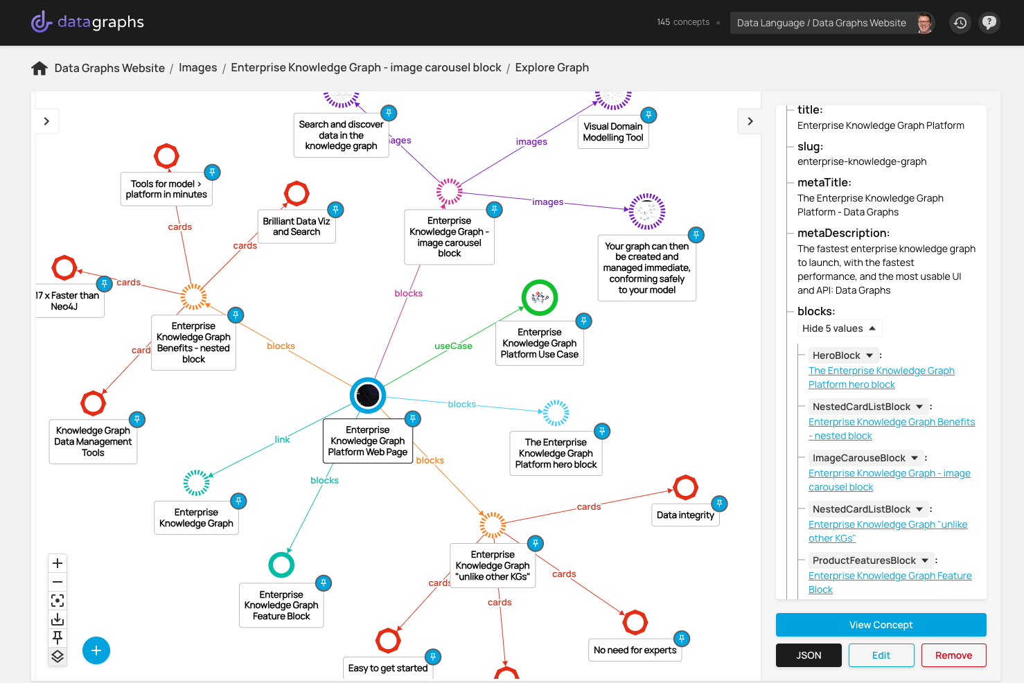 Data Visualization Part 2: The Graph Explorer allows you to navigate, edit and curate your knowledge graph.